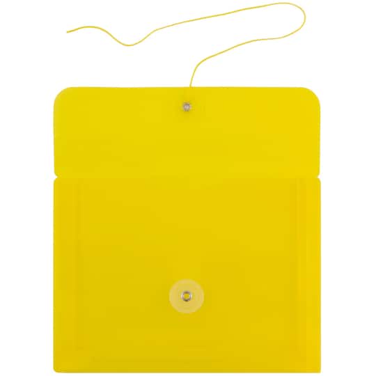 JAM Paper 5.5" x 7.5" Button & String Tie Closure Plastic Envelopes